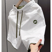 潮 裤 夏季 男士 男款 薄款 短裤 潮流透气速干沙滩裤 子2025新款 欧货中裤