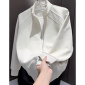 简约老钱风休闲潮牌外套男薄款 男生早秋上衣立领开衫 卫衣2025新款