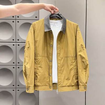 翻领夹克男春秋薄款百搭