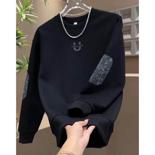 刺绣韩版宽松套头卫衣男