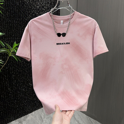 男士短袖t恤情侣款休闲上衣扎染