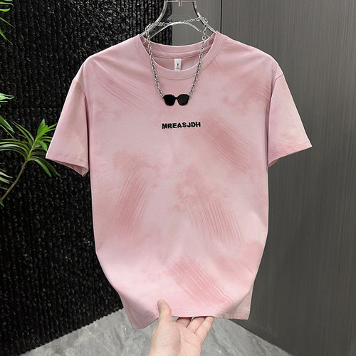 男士短袖t恤情侣款休闲上衣扎染