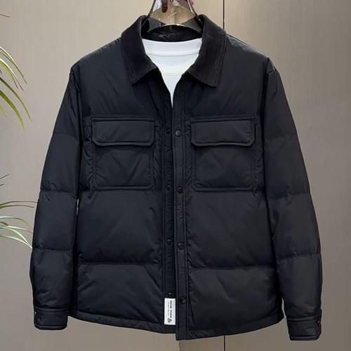 老钱风翻领轻薄羽绒服男款