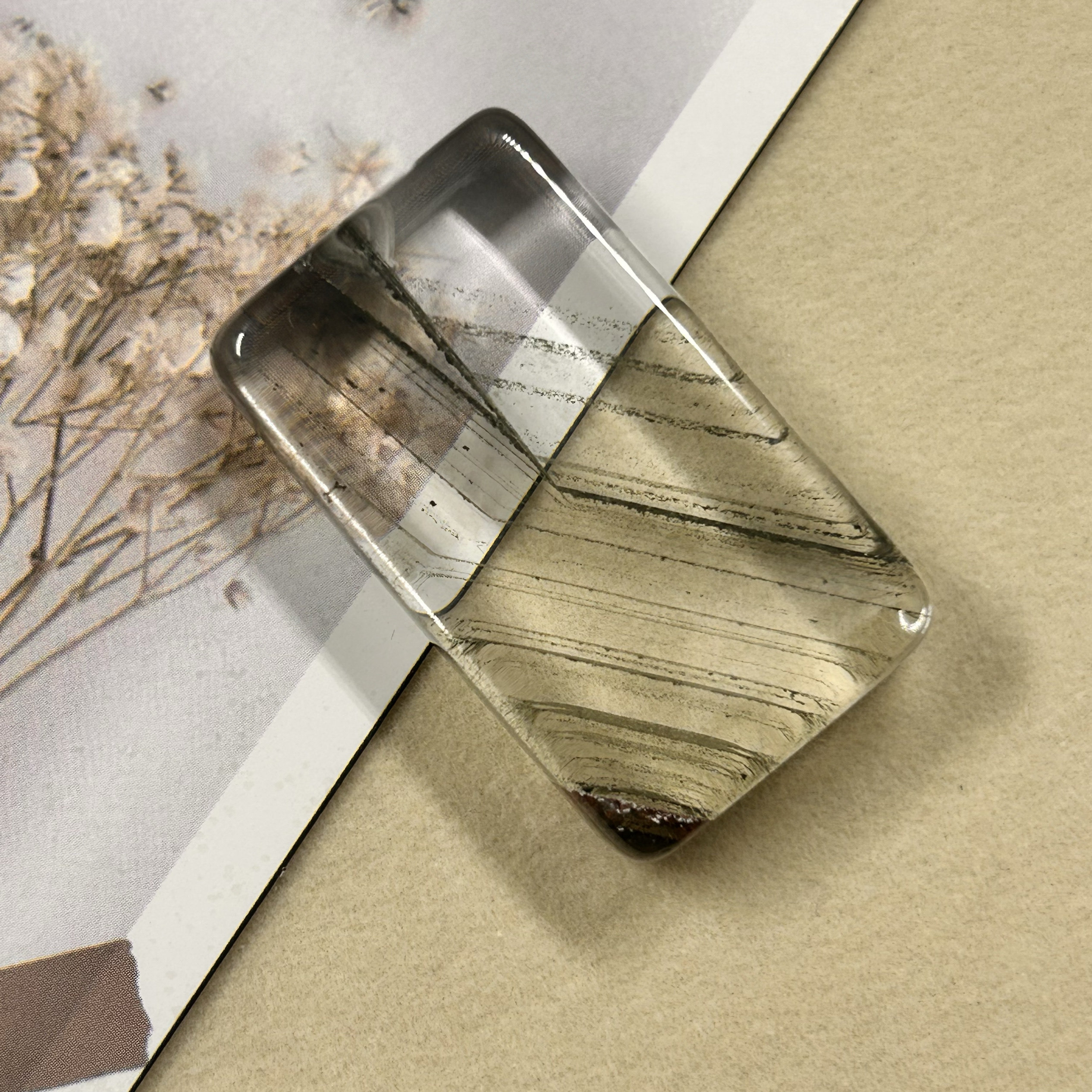 天然水晶绿幽灵千层无事牌吊坠挂坠男款女款项坠项链一物一图