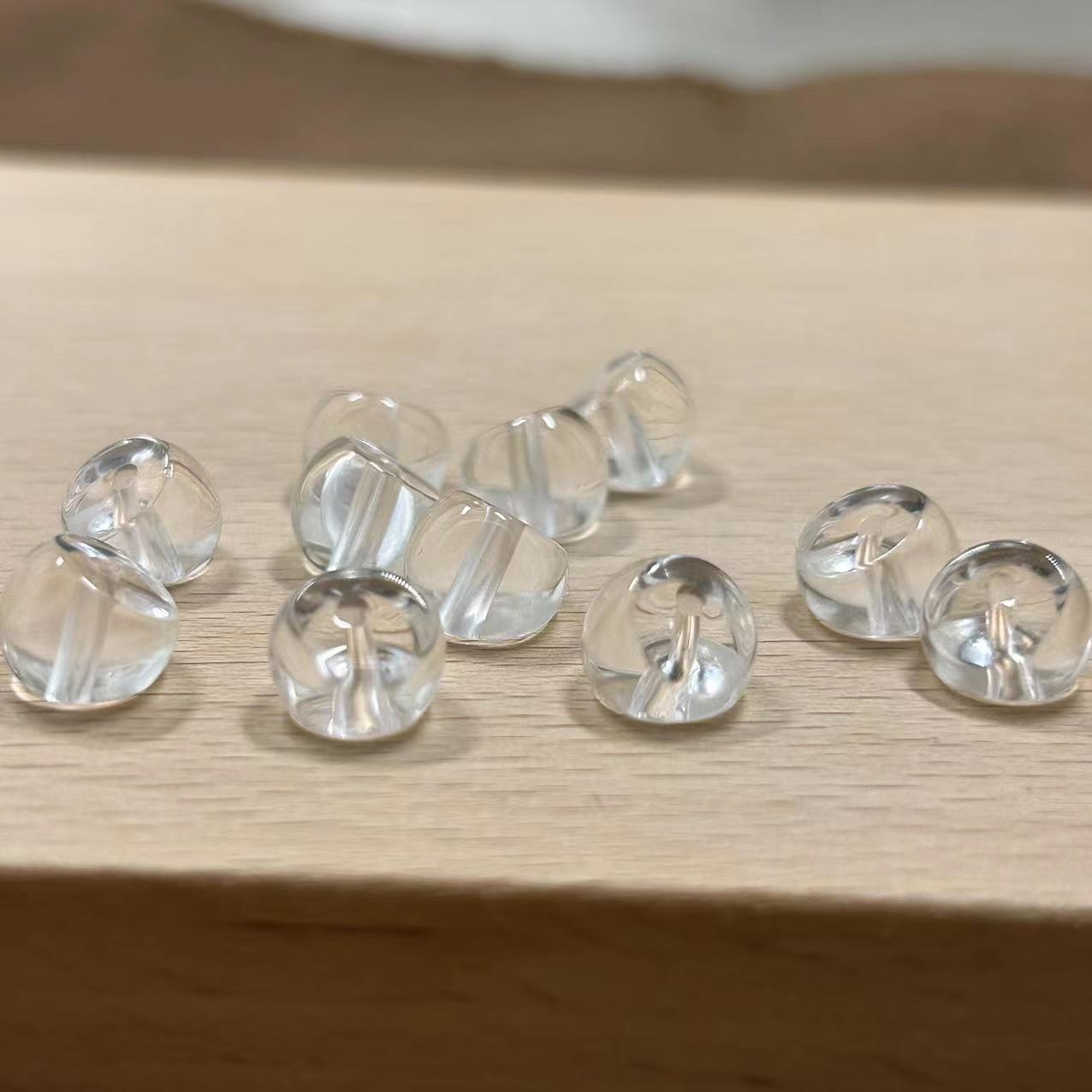 8MM白水晶大肠珠子配件散珠
