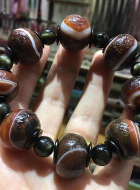 天然缠丝玛瑙手链手把