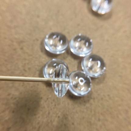 天然白水晶车轮飞碟隔片散珠半成品珠子diy手工隔珠手链项链配件