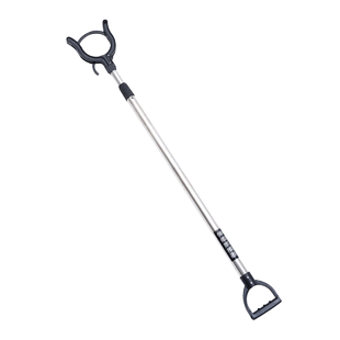 途虎带锁脚叉防暴钢叉伸缩脚叉颈叉抓捕器抓捕叉校园安保防护器材