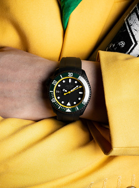 韦恩船员手表VENCREW 【 牛油果】高级感防水夜光机械男表学生表