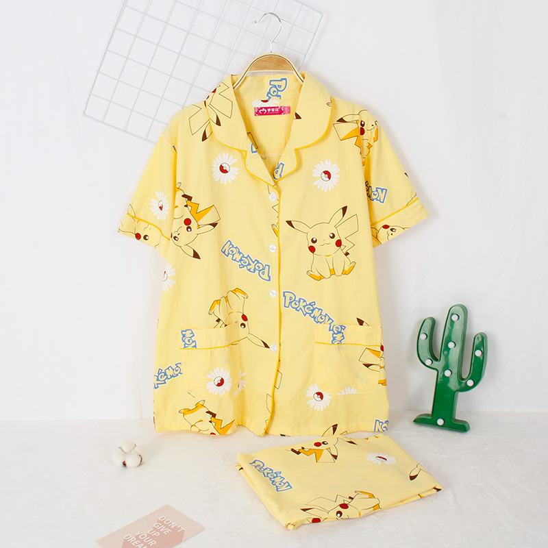 比卡超梦贝诗女士棉布宝可梦睡衣