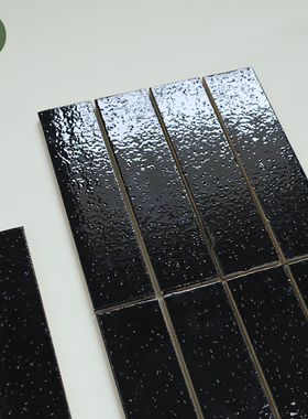 诧寂风长条瓷砖60*240黑色劈开砖餐厅客厅浴室商场民宿酒吧墙砖