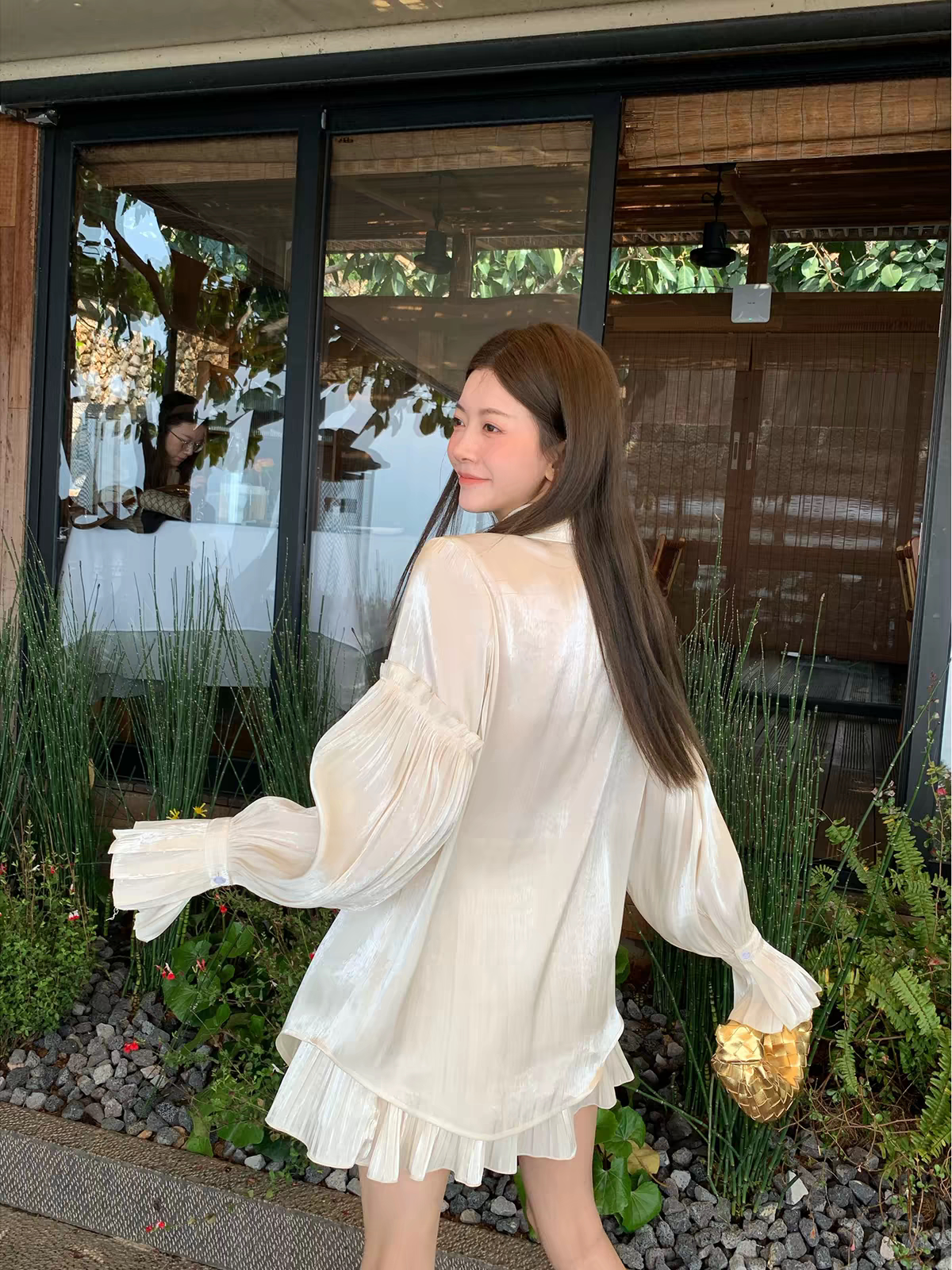 法式雪纺衬衫女春款超仙仙女上衣小众设计感甜美小衬衣夏