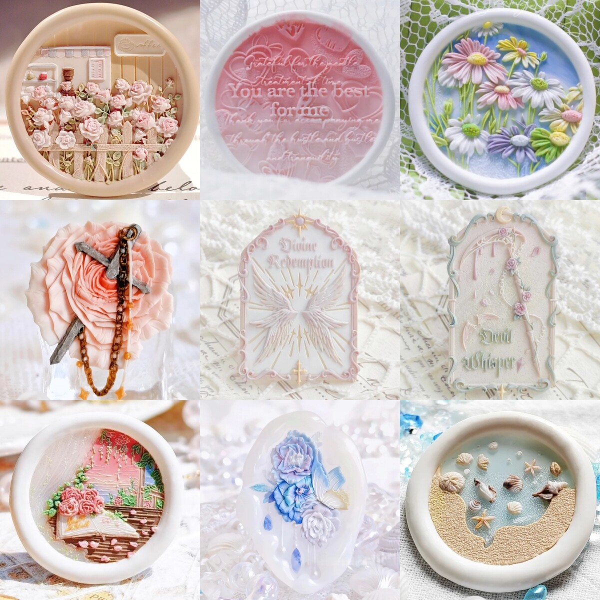 【铜头】火漆印章巧克力章头玫瑰贝壳可爱ins风DIY邮票信封请柬封