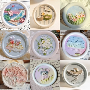 【火漆印章章头】可爱卡通异形多层浮雕铜头精雕儿童邮票DIY玩具