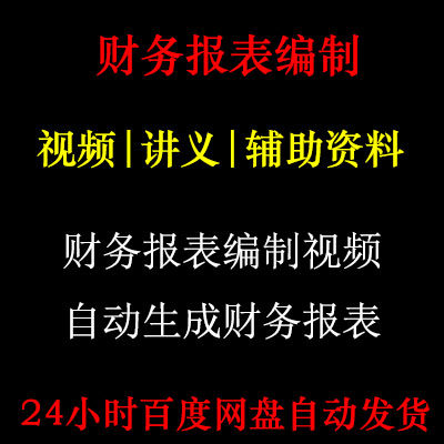 财务报表编制 真帐实操视频课程 编制技巧与解读分析资产负债表D4图片