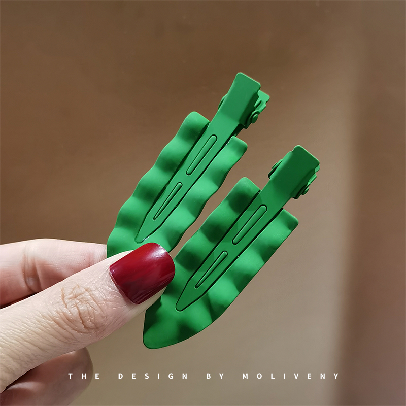 金属波浪夹子头饰简约用侧边碎发