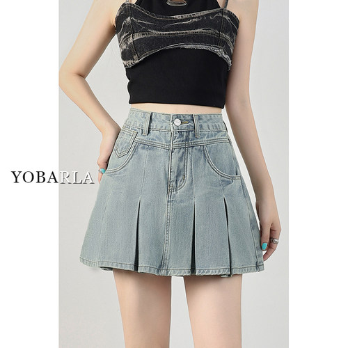 胖妞请进，遮胯显瘦的牛仔短裙