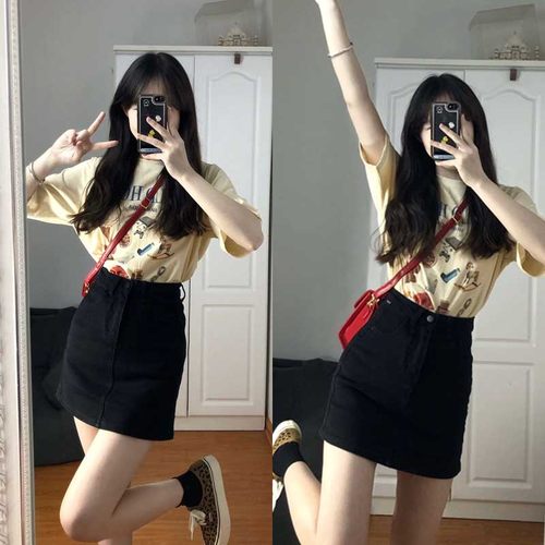 谁穿谁好看，闭眼入的牛仔短裙