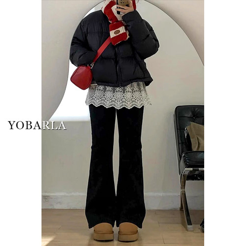 胖mm请进，超显腿直的微喇牛仔裤