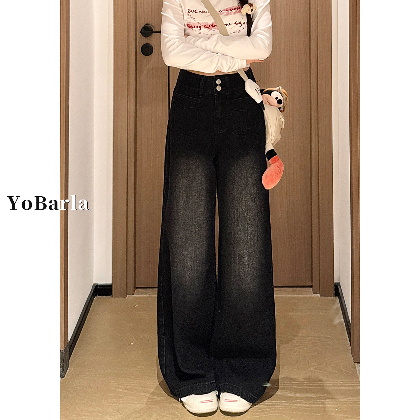 谁穿谁好看百搭显瘦款直筒牛仔裤