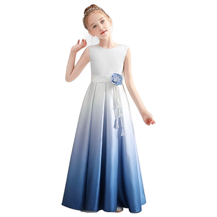 迪迪淘女童高端礼服公主裙儿童钢琴演出服古典大童诗歌朗诵表演服