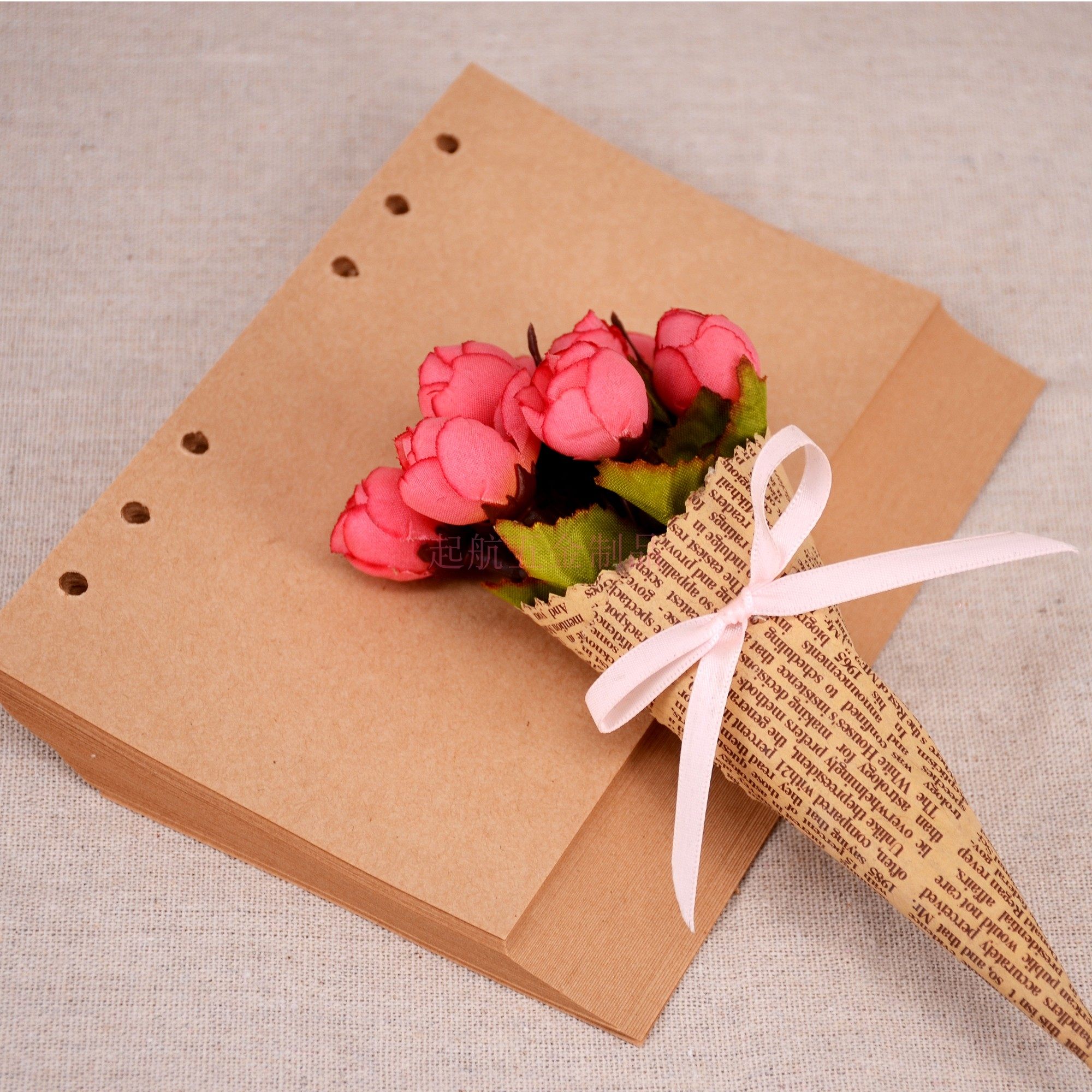 复古a5牛皮纸活页夹替芯手帐本