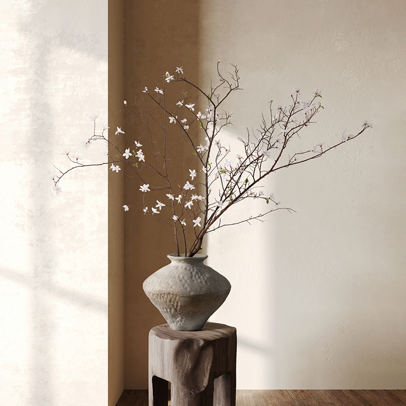 海虹雅林仿真花高级感逼真客厅轻奢装饰宋氏美学中古餐桌花艺摆件