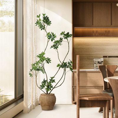 海虹雅林鸭脚木假绿植室内景观客厅轻奢高级感逼真仿生植物落地树