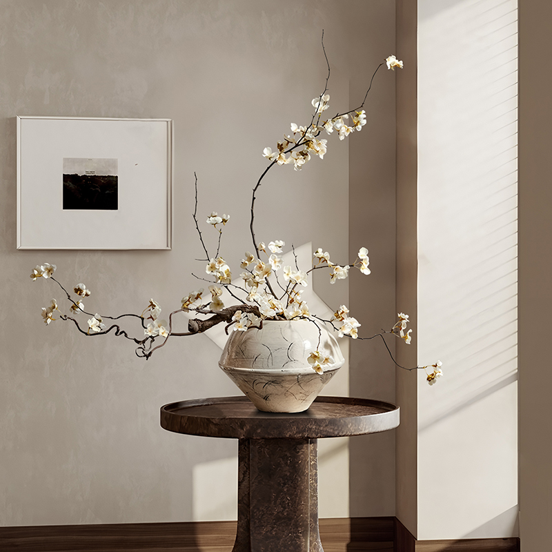 海虹雅林假花仿真花摆设高级感逼真客厅新中式装饰摆件餐桌精致花