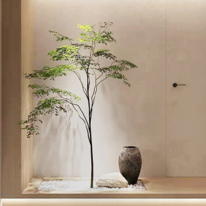 海虹雅林彷真绿色植物高端轻奢榕树景观造景室内侘寂风假植物装饰