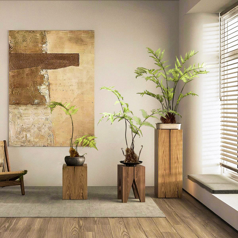 仿真绿植装饰假树蕨室内客厅侘寂风金毛狗落地森系景观盆景植物