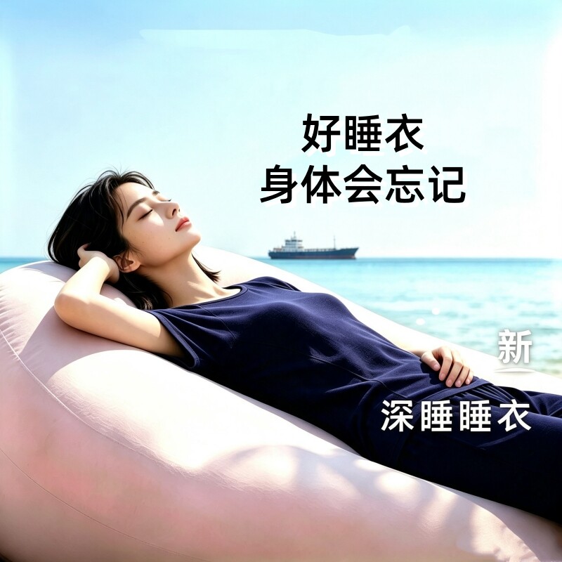 莫代尔深睡无感睡衣亚朵星球同款春夏秋冬家居服套装长袖短袖长裤