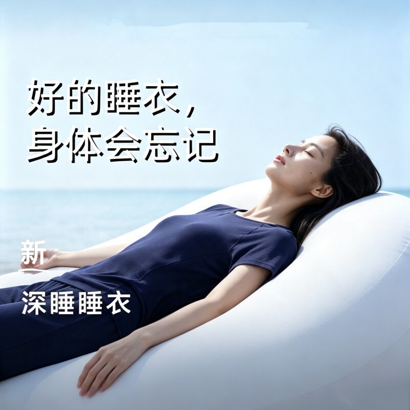 莫代尔深睡无感睡衣深睡夏秋季带胸垫女款短袖短裤2026家居服套装