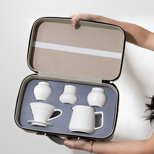 送礼手冲咖啡套装 礼盒V60咖啡滤杯旅行器具品鉴杯咖啡壶定制logo