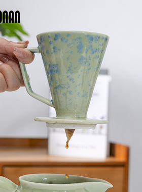 手冲咖啡滤杯V30甜筒滤杯陶瓷家用咖啡粉过滤高档创意结晶滤杯27