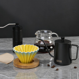 折纸滤杯风味手冲咖啡V60陶瓷杯滴漏斗多彩不过萃导流萃取分享壶