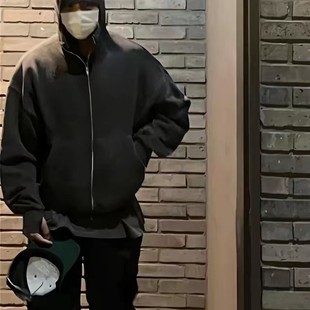 连帽卫衣男Vibe风休闲帅气外套 忍者高街遮面拉链开衫 Far Archive