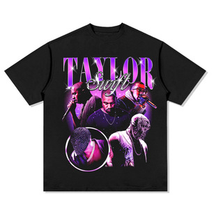 复古KANYE T恤宽松重磅纯棉 WEST恶搞侃爷泰勒taylor短袖