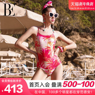 BE范德安联名花漾系列连体泳衣女浮光椰林高级性感显瘦温泉度假