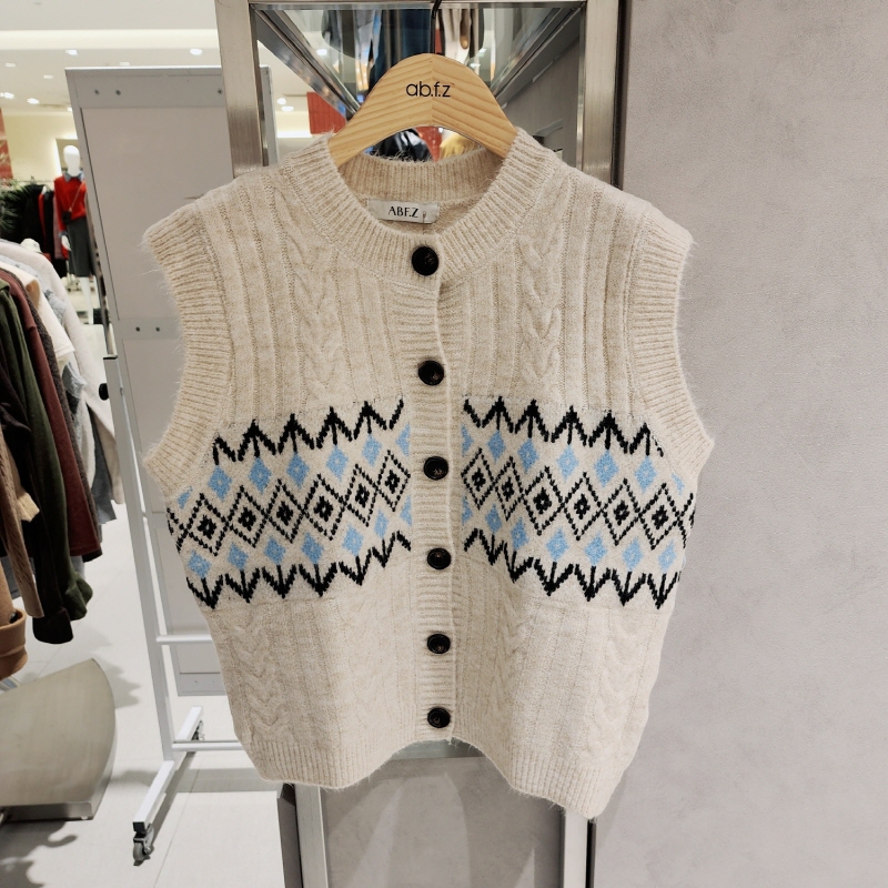 全韩百货 ABFZ 韩国代购 2025秋 时尚马夹 AFZ4ZV35K 5J21