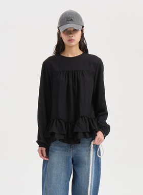 不退换全韩百货LUCKYCHOUETTE韩代25冬衬衫 LFSA-W25500 5K27