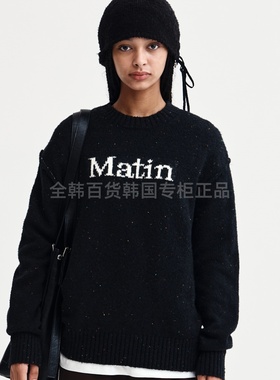 不退换全韩 MATINKIM韩国代购2025冬毛针织衫 MK259OPO038M 5K15