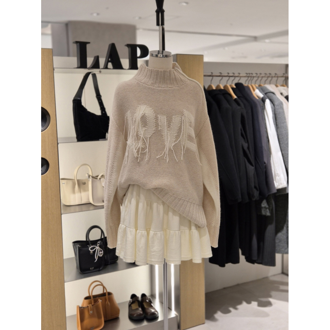 全韩百货 LAP 韩国代购 2025冬 百搭毛针织衫 AR4KHB60 5K24