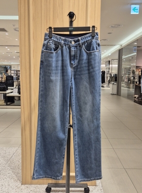 全韩百货 BENETTON 韩国代购 2025秋 牛仔长裤 BADP01-541 5I12