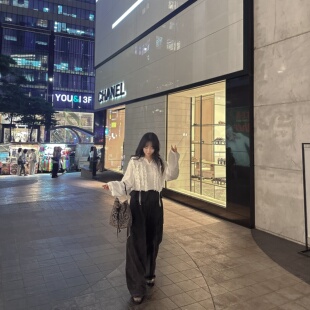 5I03 W25220 不退换全韩百货LUCKYCHOUETTE韩代25秋休闲衬衫 LFSA