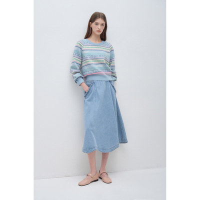 COTA 韩国代购 O'2ND 2026春 牛仔半身裙 O22G1NSC972W 6B06