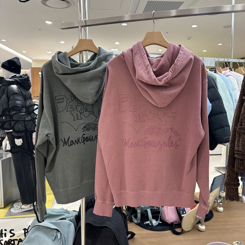不退换全韩百货MARKGONZALES韩代25冬连帽卫衣 Z233UHD020 5L18