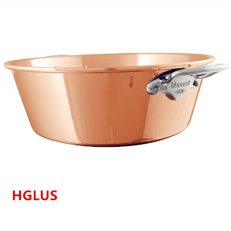 法国Mauviel 1830纯铜果酱锅30公分深10公分