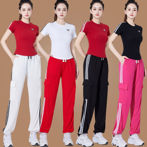 夏季新款杨丽萍广场舞运动套装女