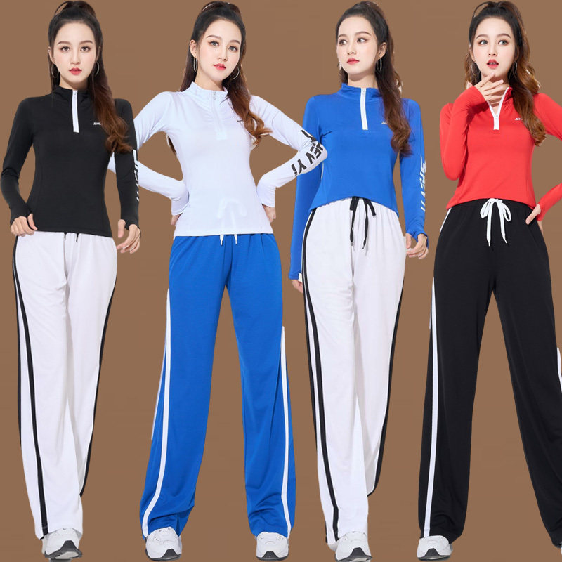 春新款广场舞跳舞健身运动服套装